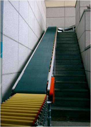 계단, 경사 이송
